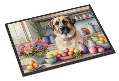 NEW Decorating Easter Anatolian Shepherd Dog Doormat Front Door Mat Indoor Outdoor Rugs for Entryway, Non Slip Washable Low Pile, 18H X 27W